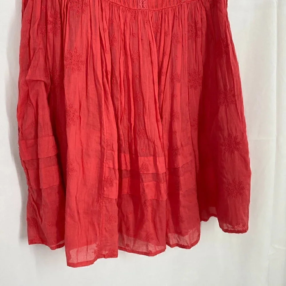 Free People Nobody Like You Babydoll Minidress Coral Size XS